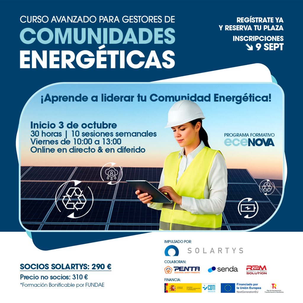 Curso Avanzado GEstión de Comunidades Energéticas SOLARTYS