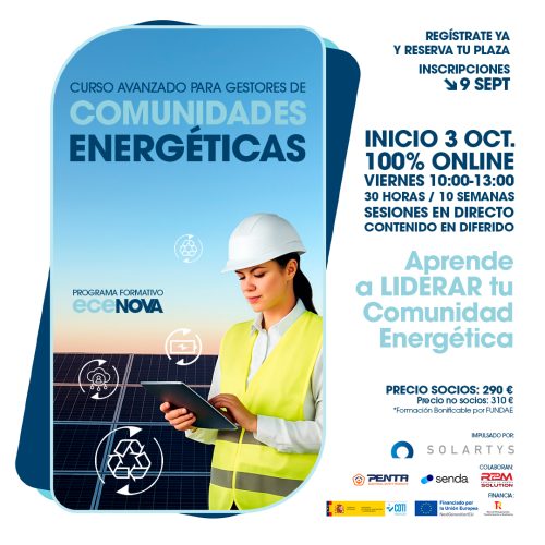Curso avanzado gestion comunidades energeticas SOLARTYS